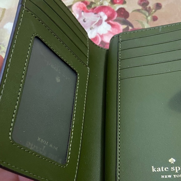 Kate Spade Olive Green Leather Wallet - Picture 4 of 5